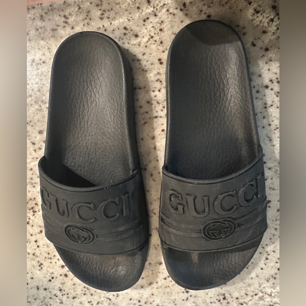 Gucci St. Gucci Rubber Slide 37 Black